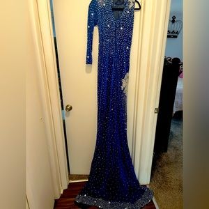 Hand made formal dress Royal blue only worn once